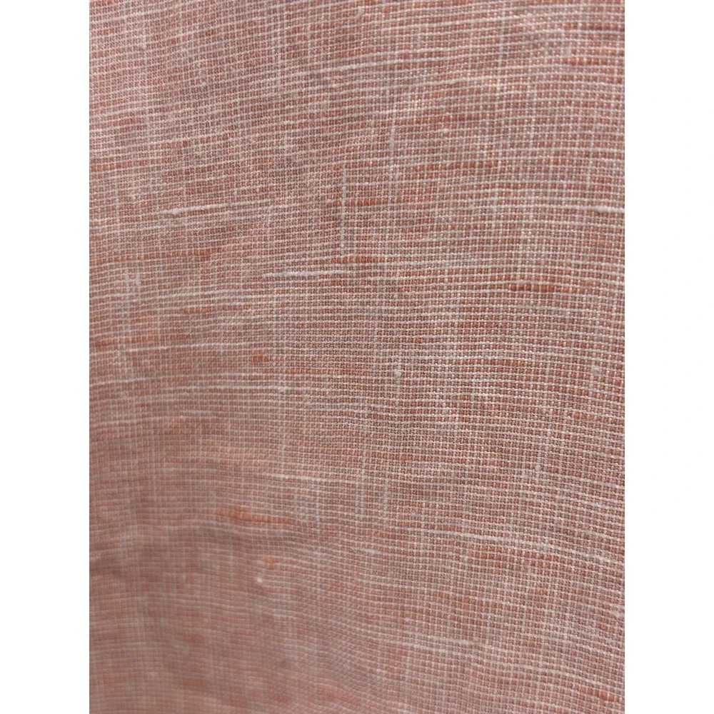Banana Republic 100% Linen Shirt Men's L Pink Orange Coastal Beach Standard Fit